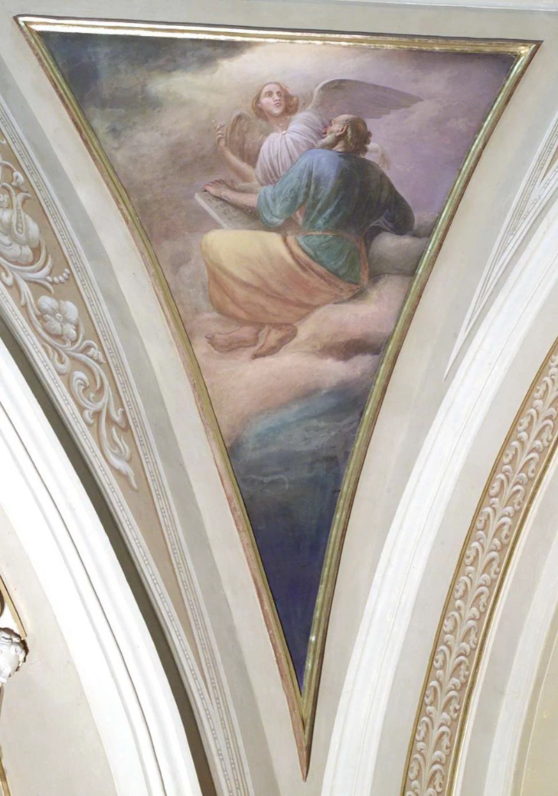 L'Evangelista Matteo - 1867, affresco, chiesa di San Giovanni Evangelista, Poscante (BG)